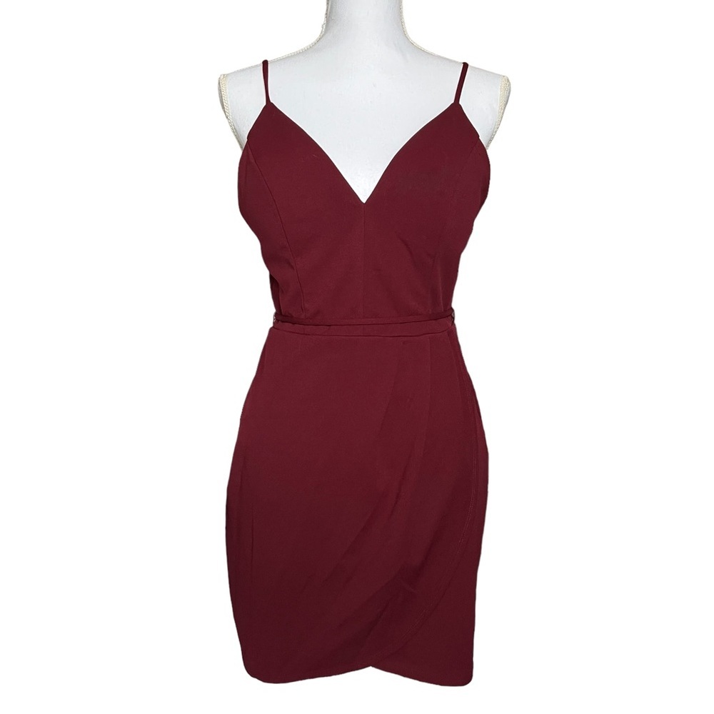 Honey & Rosie Dress Size Large Burgundy Red‎ Bodycon New